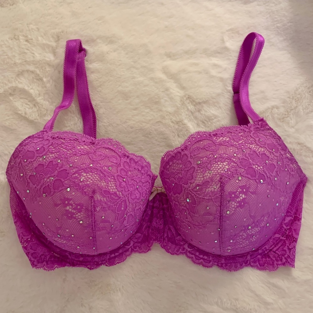 VS Dream Angels lined demi bra - 34DD Bling! ✨